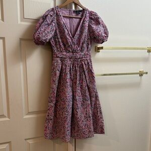French Connection Pink Floral Midi Dress